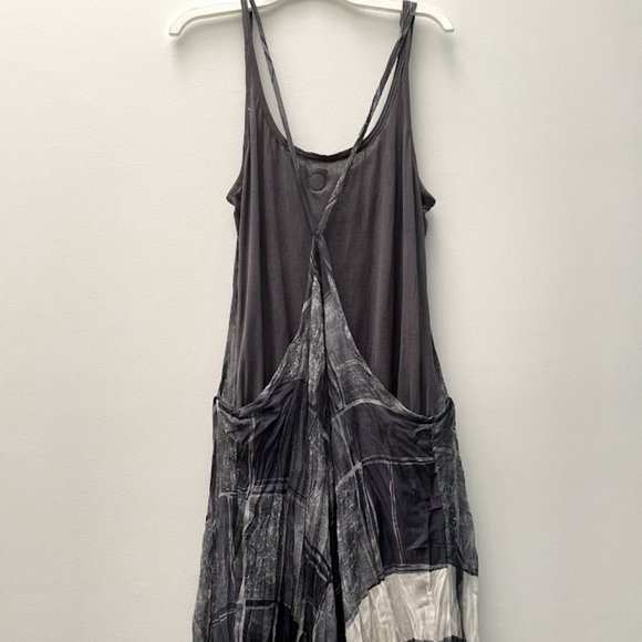 MAXFIELD LA Grey Tank Trapeze Dress with Bubble Hem - Picture 5 of 7